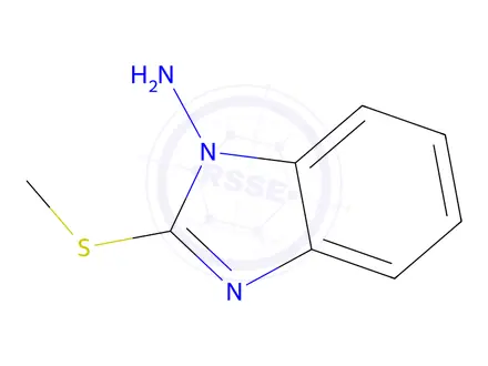 Chemical structure of 1H-Benzimidazol-1-amine,2-(methylthio)-(9CI)