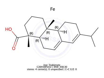 Chemical structure of Iron Triabietate