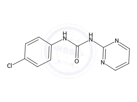 Chemical structure of 1-(4-Chlorophenyl)-3-(pyrimidin-2-yl)urea