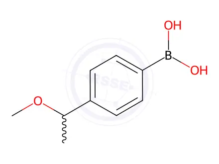 Chemical structure of [4-(1-Methoxyethyl)phenyl]boronic Acid