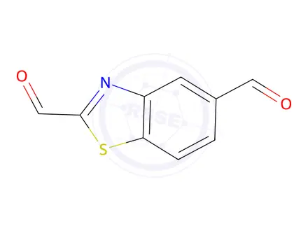 Chemical structure of 2,5-Benzothiazoledicarboxaldehyde(9CI)