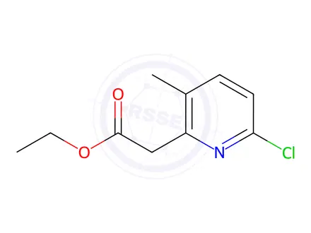 Chemical structure of ethyl 2-(6-chloro-3-Methylpyridin-2-yl)acetate