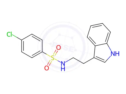 Chemical structure of N-(2-(1H-indol-3-yl)ethyl)-4-chlorobenzenesulfonamide