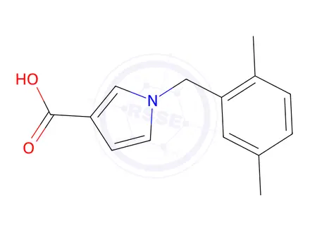 Chemical structure of 1-[(2,5-dimethylphenyl)methyl]-1h-pyrrole-3-carboxylic acid