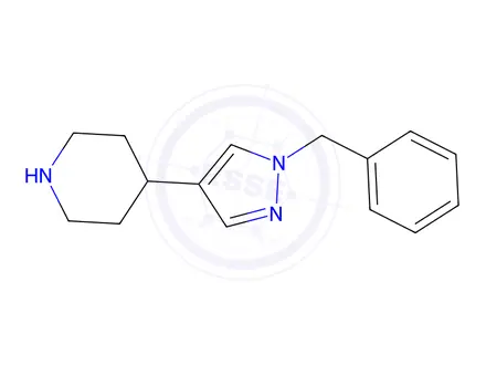 Chemical structure of 4-(1-Benzyl-1H-pyrazol-4-yl)piperidine