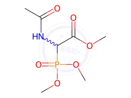 Chemical structure of Methyl 2-acetamido-2-(dimethoxyphosphoryl)acetate