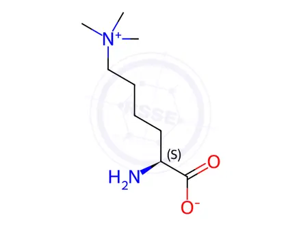 Chemical structure of (S)-2-amino-6-(trimethylammonio)hexanoate