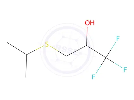 Chemical structure of 1,1,1-trifluoro-3-(propan-2-ylsulfanyl)propan-2-ol