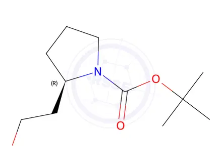 Chemical structure of tert-butyl (2R)-2-(2-hydroxyethyl)pyrrolidine-1-carboxylate