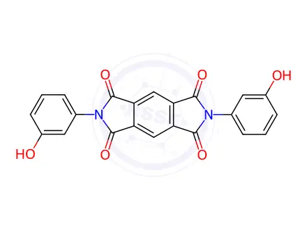 Chemical structure of 2,6-Bis(3-hydroxyphenyl)-1,3,5,7-tetraoxo-1,2,3,5,6,7-hexahydrobenzo[1,2-c:4,5-c']dipyrrole