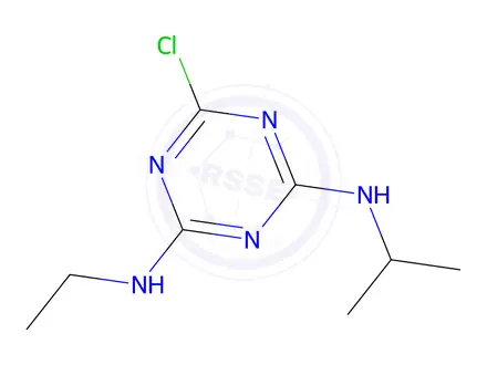 Chemical structure of Atrazine