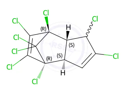 Chemical structure of 1,2,4,5,6,7,8,8-Octachloro-3a,4,7,7a-tetrahydro-4,7-methano-1H-indene