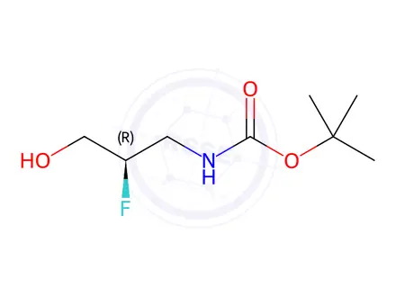 Chemical structure of Carbamic acid, [(2R)-2-fluoro-3-hydroxypropyl]-, 1,1-dimethylethyl ester (9CI)