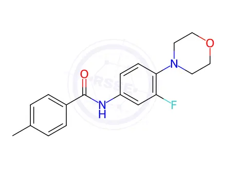 Chemical structure of N-(3-fluoro-4-morpholinophenyl)-4-methylbenzamide