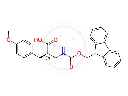 Chemical structure of Fmoc-(R)-3-amino-2-(4-methoxybenzyl)propanoicacid