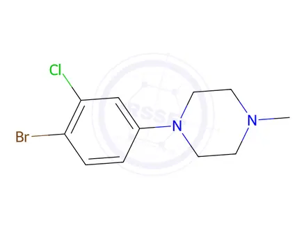 Chemical structure of 1-(4-Bromo-3-chlorophenyl)-4-methylpiperazine