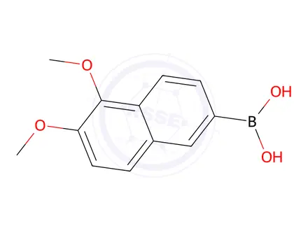 Chemical structure of Boronic acid, (5,6-dimethoxy-2-naphthalenyl)-(9CI)