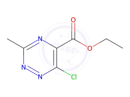 Chemical structure of ethyl 6-chloro-3-methyl-1,2,4-triazine-5-carboxylate