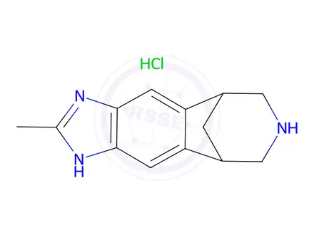 Chemical structure of 2-methyl-1,5,6,7,8,9-hexahydro-5,9-methanoimidazo[4',5':4,5]benzo[1,2-d]azepine