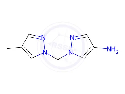 Chemical structure of 1-[(4-methyl-1H-pyrazol-1-yl)methyl]-1H-pyrazol-4-amine,2HCl