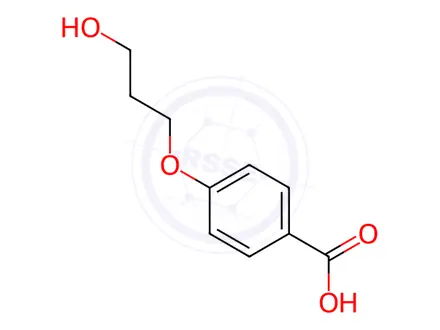 Chemical structure of 4-(3-hydroxypropoxy)benzoic acid