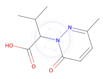 Chemical structure of 3-Methyl-2-(3-methyl-6-oxopyridazin-1(6H)-yl)butanoic acid