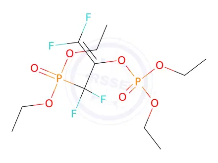 Chemical structure of (3-Diethoxyphosphoryl-1,1,3,3-tetrafluoroprop-1-en-2-yl) diethyl phosphate