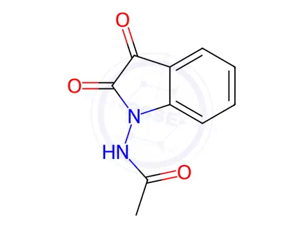 Chemical structure of N-(2,3-Dioxoindolin-1-yl)acetamide
