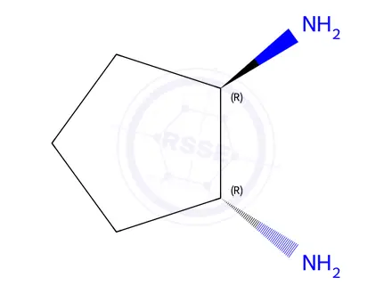 Chemical structure of (1R,2R)-cyclopentane-1,2-diamine
