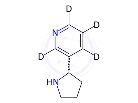 Chemical structure of (±)-Nornicotine-d4 Solution in Isopropanol