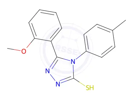 Chemical structure of 5-(2-Methoxyphenyl)-4-(4-methylphenyl)-4H-1,2,4-triazole-3-thiol