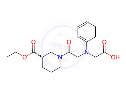 Chemical structure of [{2-[3-(Ethoxycarbonyl)piperidin-1-yl]-2-oxoethyl}(phenyl)amino]acetic acid