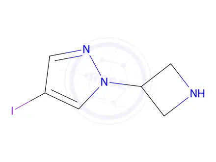 Chemical structure of 1-(Azetidin-3-yl)-4-iodo-1h-pyrazole