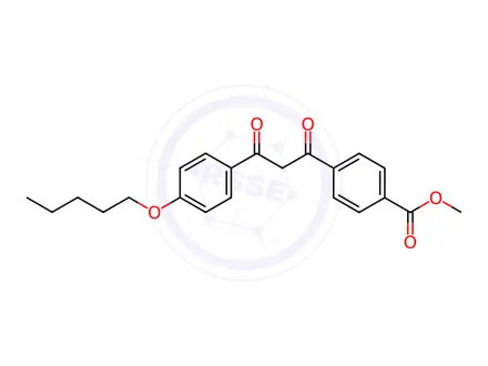 Chemical structure of Methyl 4-(3-oxo-3-(4-(pentyloxy)phenyl)propanoyl)benzoate