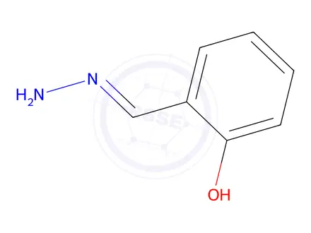 Chemical structure of Benzaldehyde, 2-hydroxy-, hydrazone, [C(E)]-(9CI)