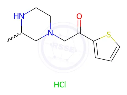 Chemical structure of 2-(3-Methyl-piperazin-1-yl)-1-thiophen-2-yl-ethanone hydrochloride