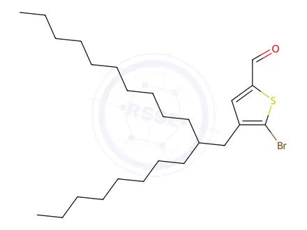 Chemical structure of 2-Thiophenecarboxaldehyde, 5-bromo-4-(2-octyldodecyl)-
