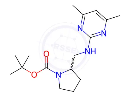 Chemical structure of tert-Butyl 2-(((4,6-dimethylpyrimidin-2-yl)amino)methyl)pyrrolidine-1-carboxylate