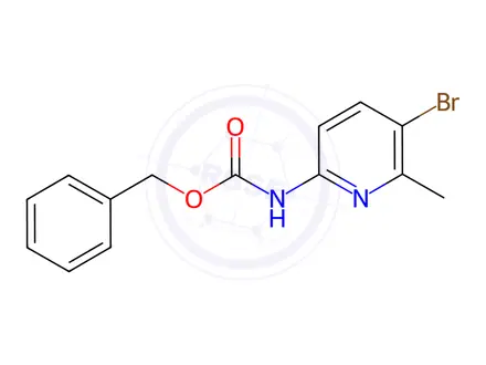 Chemical structure of CARBAMIC ACID, (5-BROMO-6-METHYL-2-PYRIDINYL)-,PHENYLMETHYL ESTER