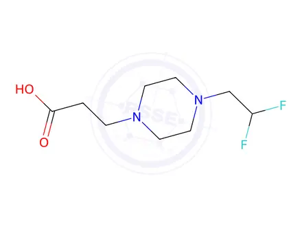 Chemical structure of 3-(4-(2,2-Difluoroethyl)piperazin-1-yl)propanoic acid