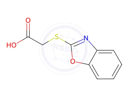 Chemical structure of (1,3-Benzoxazol-2-ylthio)acetic acid