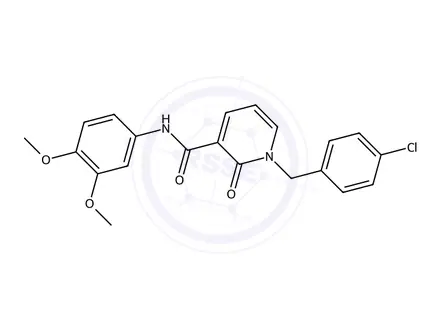 Chemical structure of 1-(4-Chlorobenzyl)-N-(3,4-dimethoxyphenyl)-2-oxo-1,2-dihydropyridine-3-carboxamide