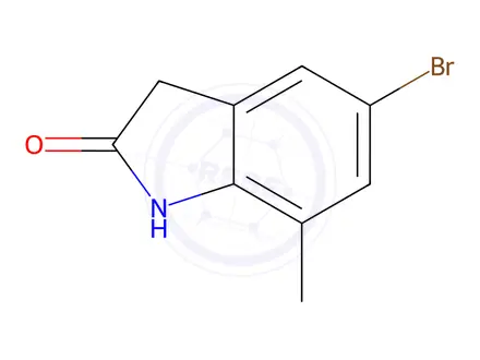 Chemical structure of 5-Bromo-7-methylindolin-2-one