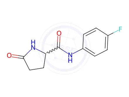 Chemical structure of N-(4-FLuorophenyl)-5-oxo-2-pyrrolidinecarboxamide
