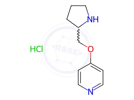 Chemical structure of 4-(Pyrrolidin-2-ylmethoxy)pyridine hydrochloride