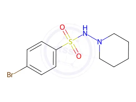 Chemical structure of 4-Bromo-N-(piperidin-1-yl)benzenesulfonamide