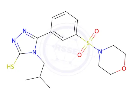 Chemical structure of 4-Isobutyl-5-(3-(morpholinosulfonyl)phenyl)-4h-1,2,4-triazole-3-thiol