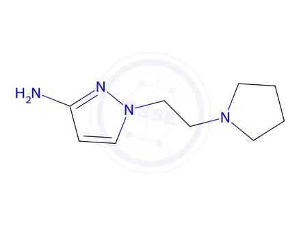 Chemical structure of 1-(2-(Pyrrolidin-1-yl)ethyl)-1h-pyrazol-3-amine