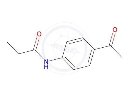 Chemical structure of N-(4-acetylphenyl)propanamide