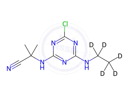 Chemical structure of Cyanazine-d5
